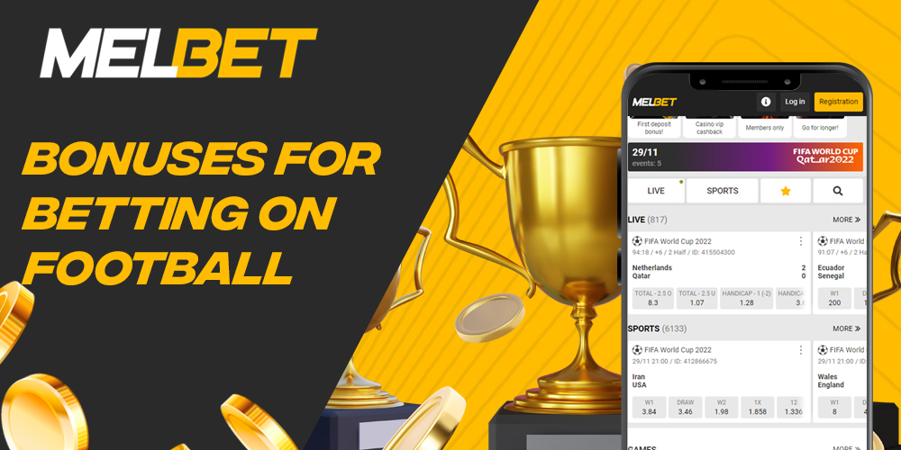 Which bonuses will Melbet users from India get when betting on soccer 